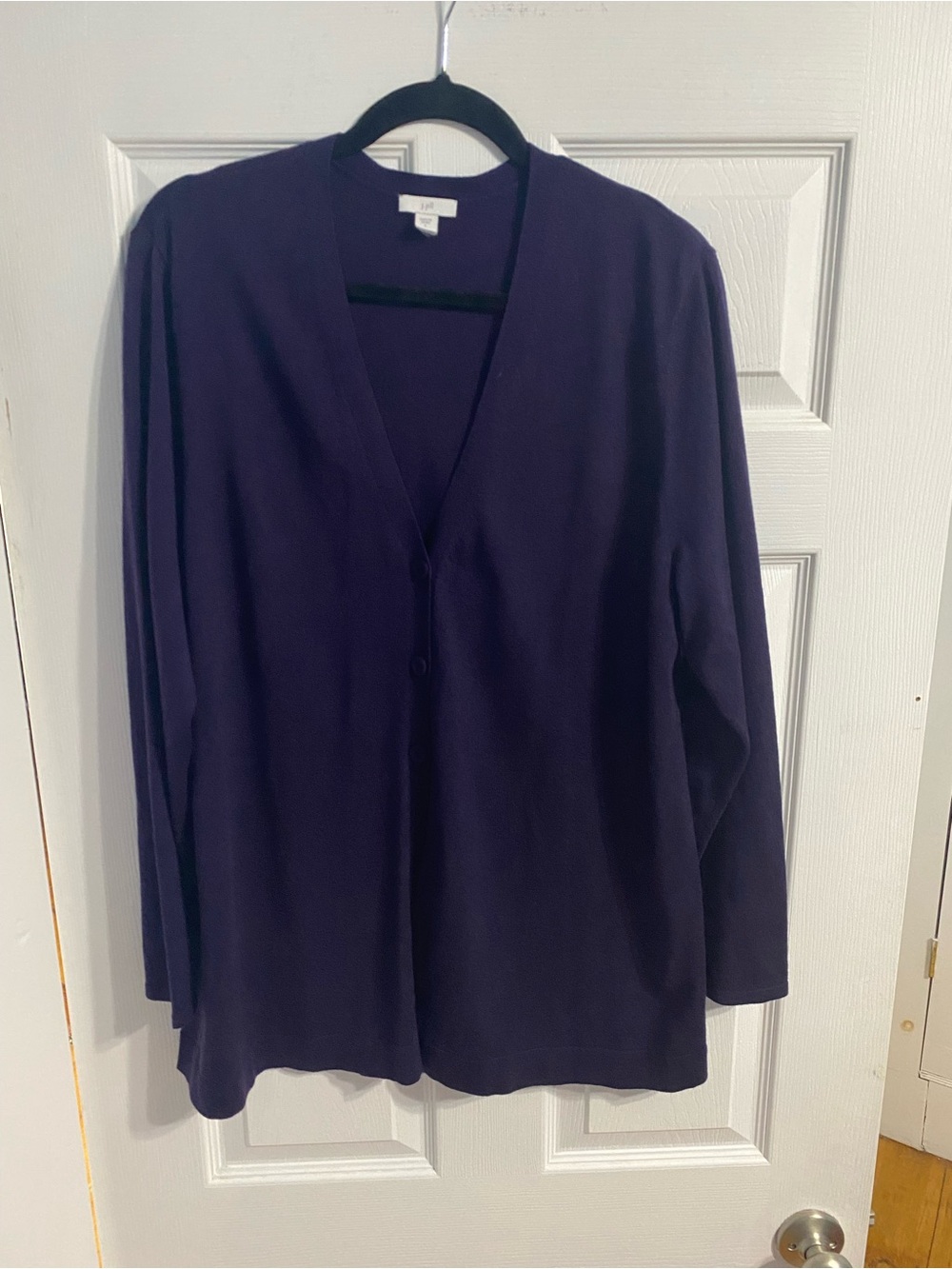 J. Jill Button Up Cardigan Purple size L excellent condition!